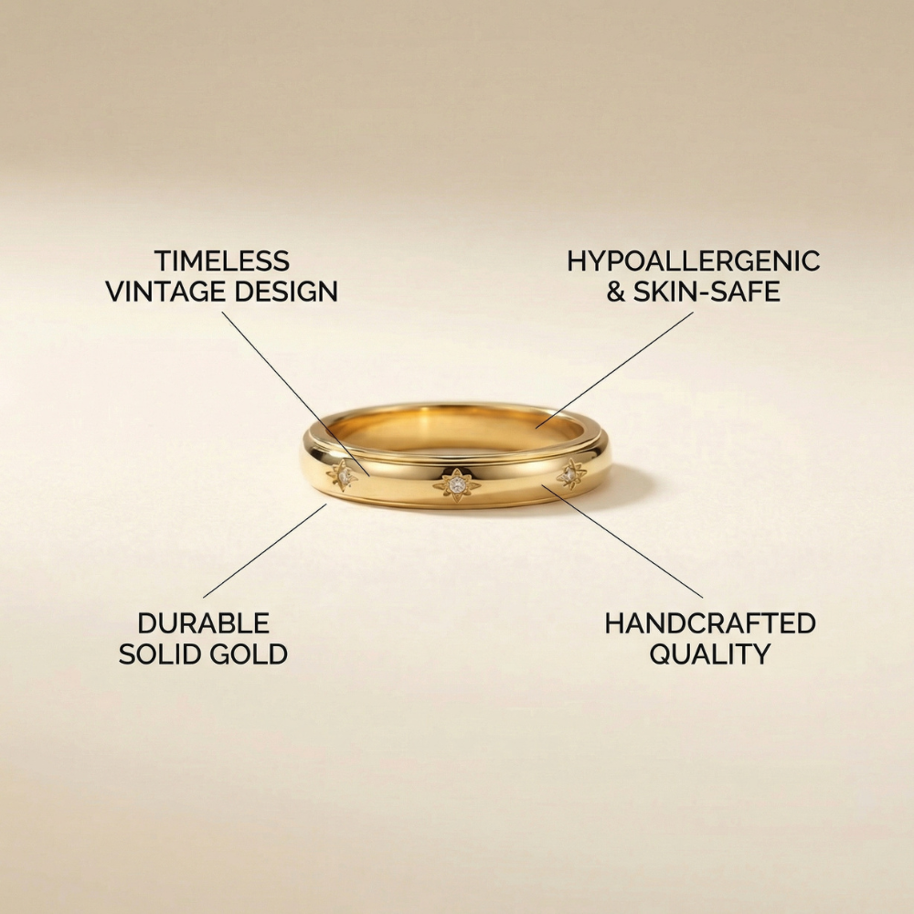 Adorielle – Vintage star crystal band – Ring