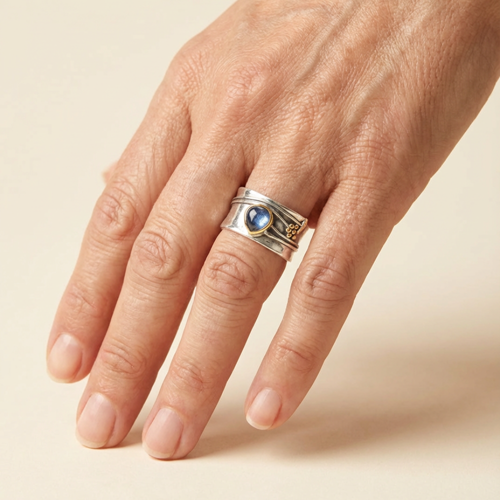 Brevara – vintage-inspired bohemian gemstone band ring – Ring