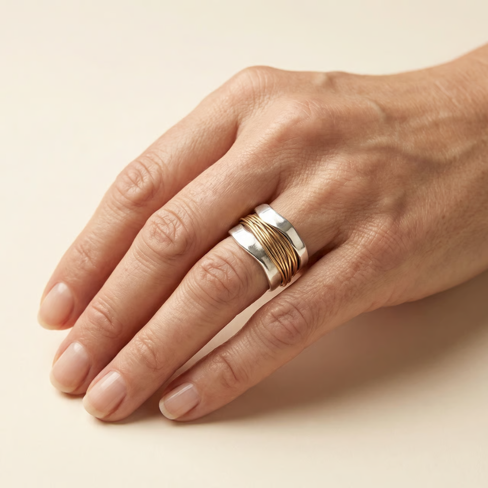 Caledria – heritage wrapped wire detail – Statement ring