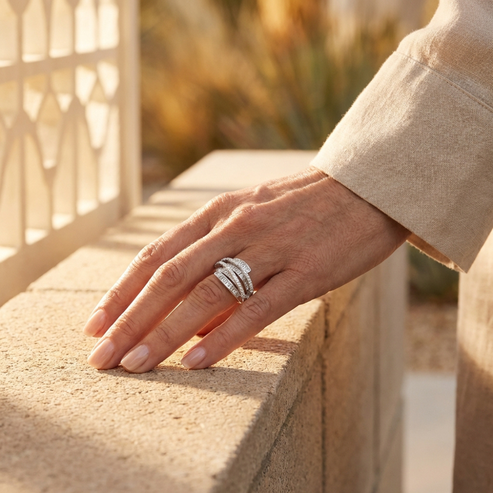 Caravelle – vintage-inspired adjustable layered ring – Ring