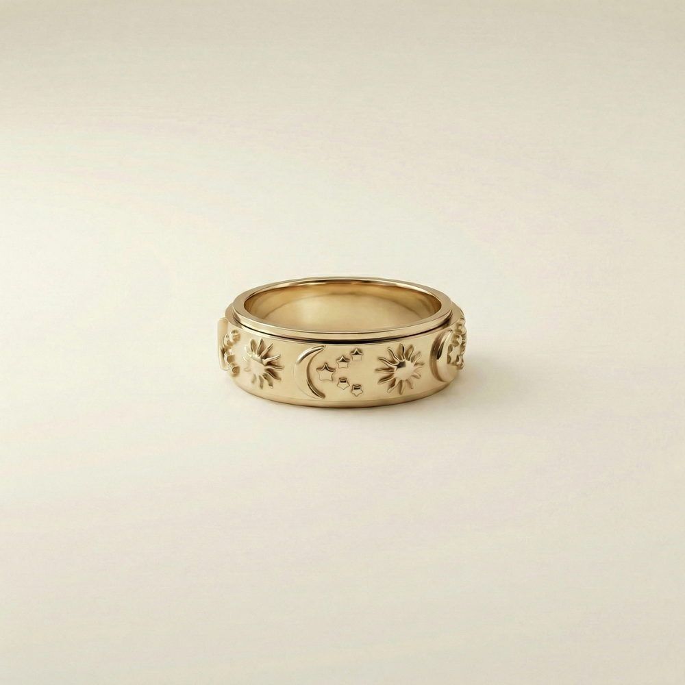 Cosmica – Celestial engraved band – Ring
