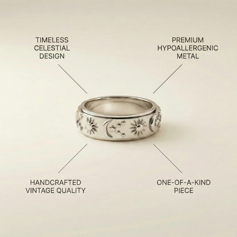 Cosmica – Celestial engraved band – Ring