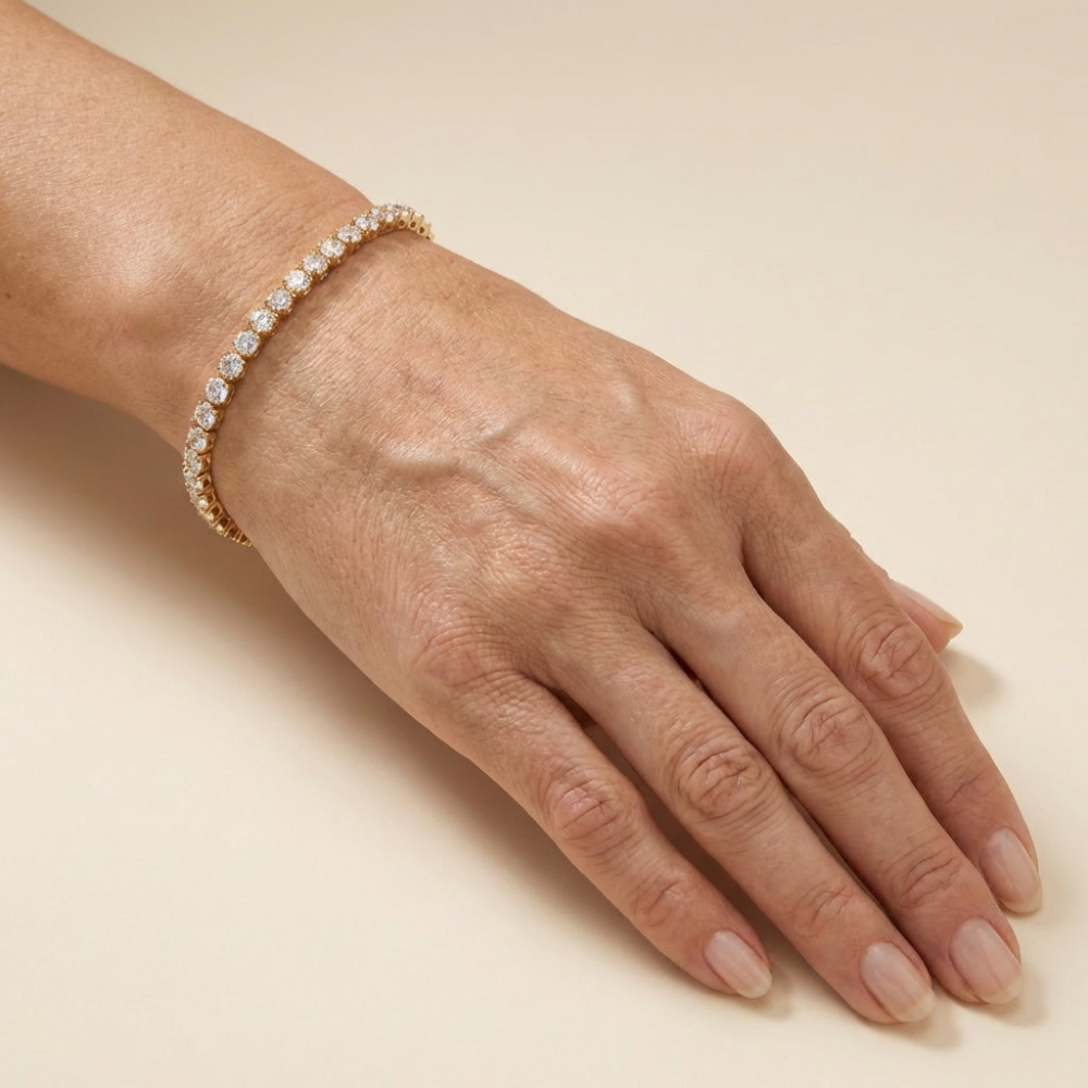 Elara – classic tennis design – link bracelet