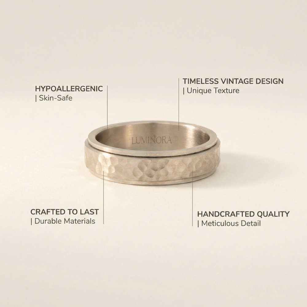 Evarenne – Classic hammered band – Ring