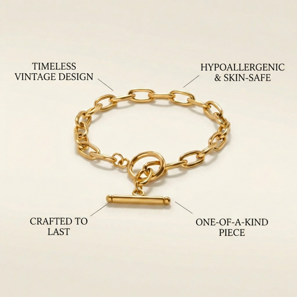 Isadora – classic toggle link design – chain bracelet
