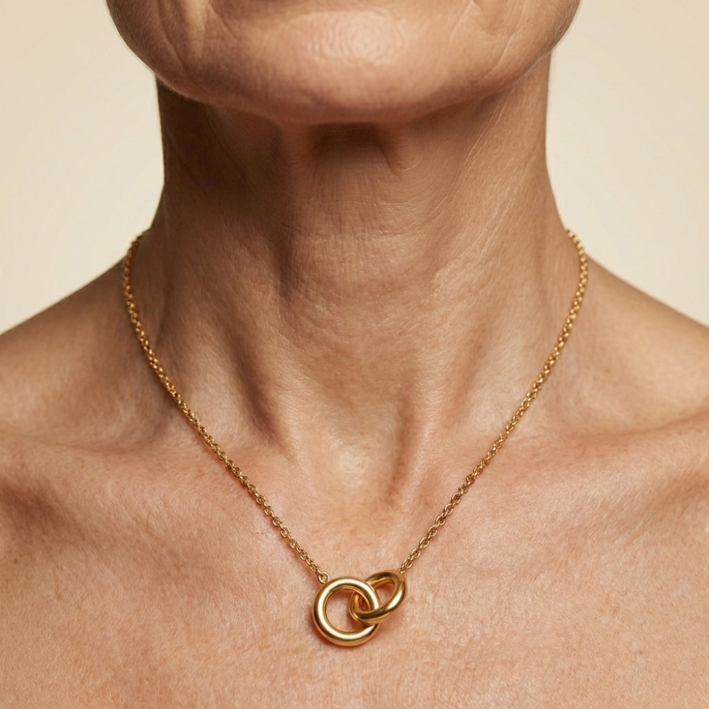 Linea – minimalist linked rings design – necklace