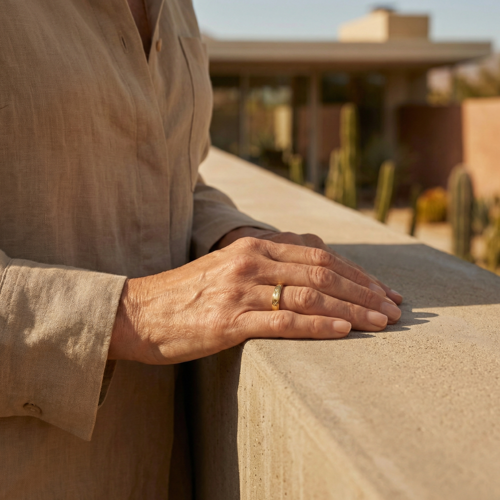 Lirienne – Vintage star-engraved band – Ring