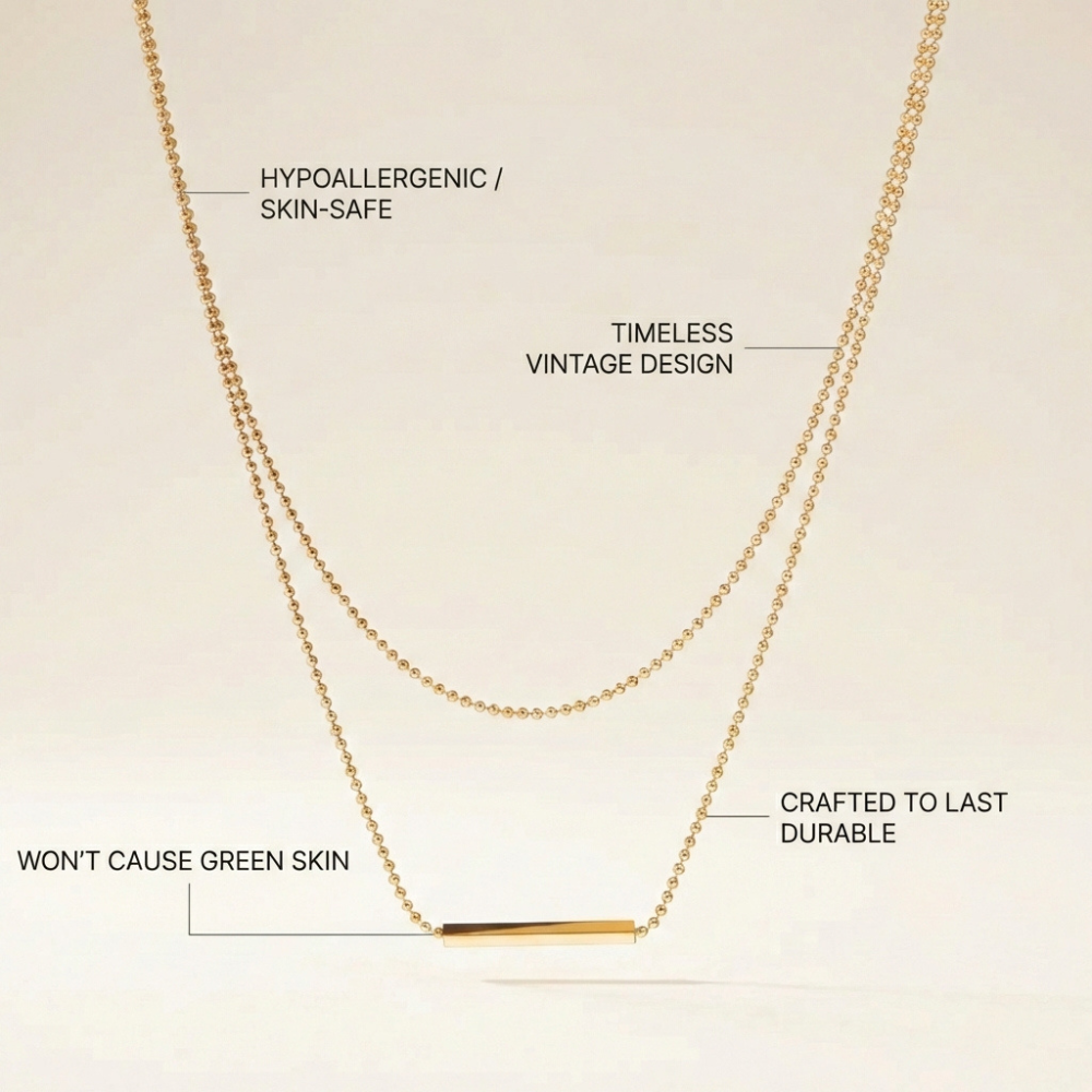 Lucienne – minimalist bar pendant design – necklace