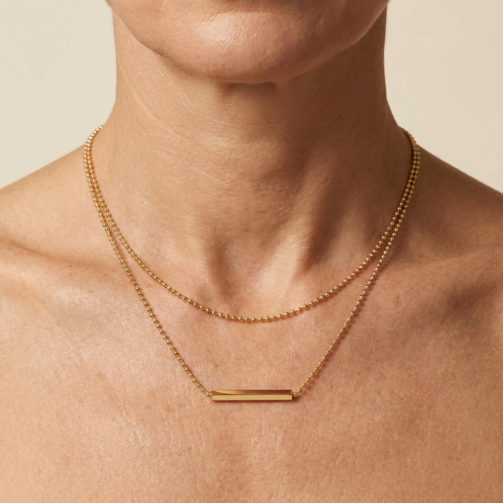 Lucienne – minimalist bar pendant design – necklace