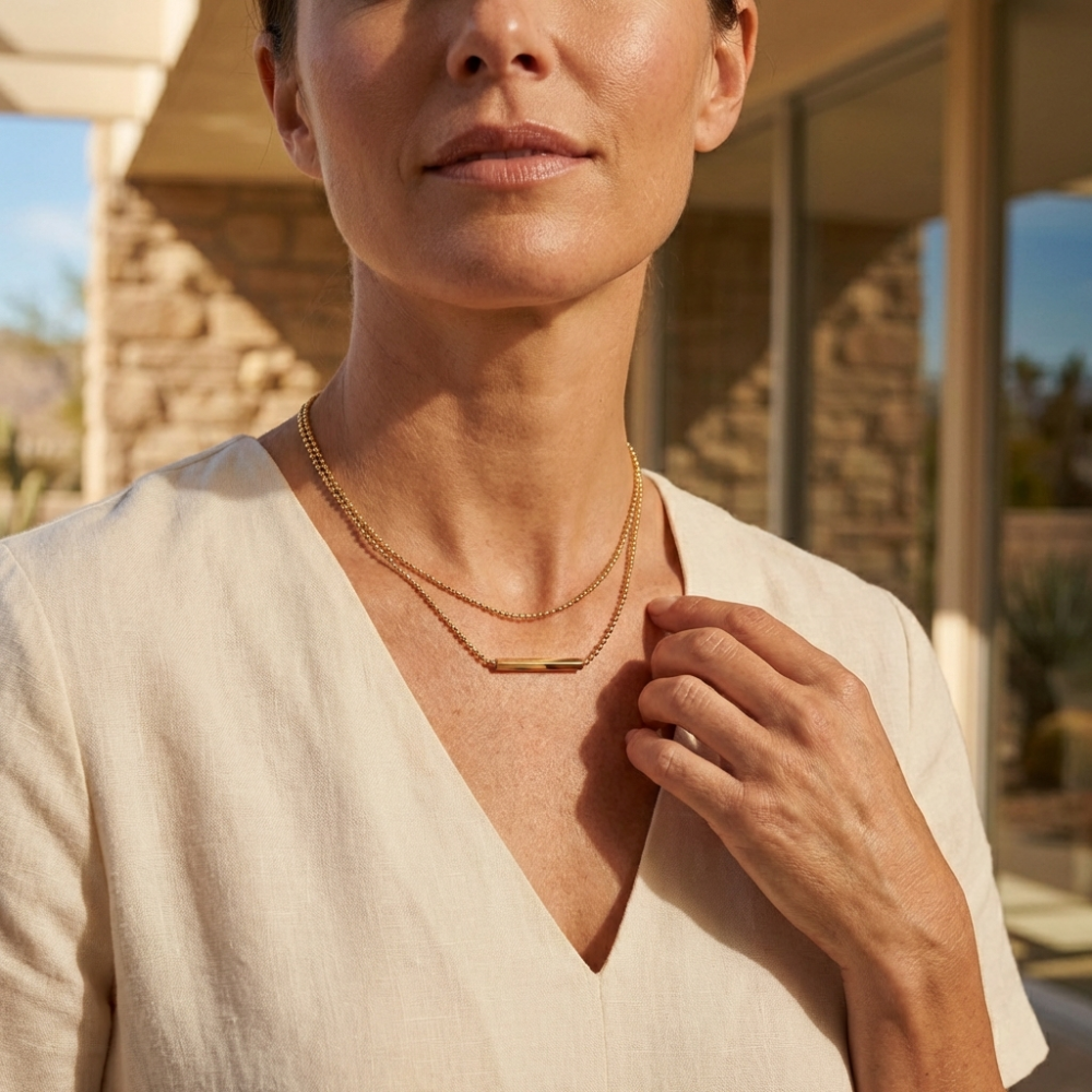 Lucienne – minimalist bar pendant design – necklace