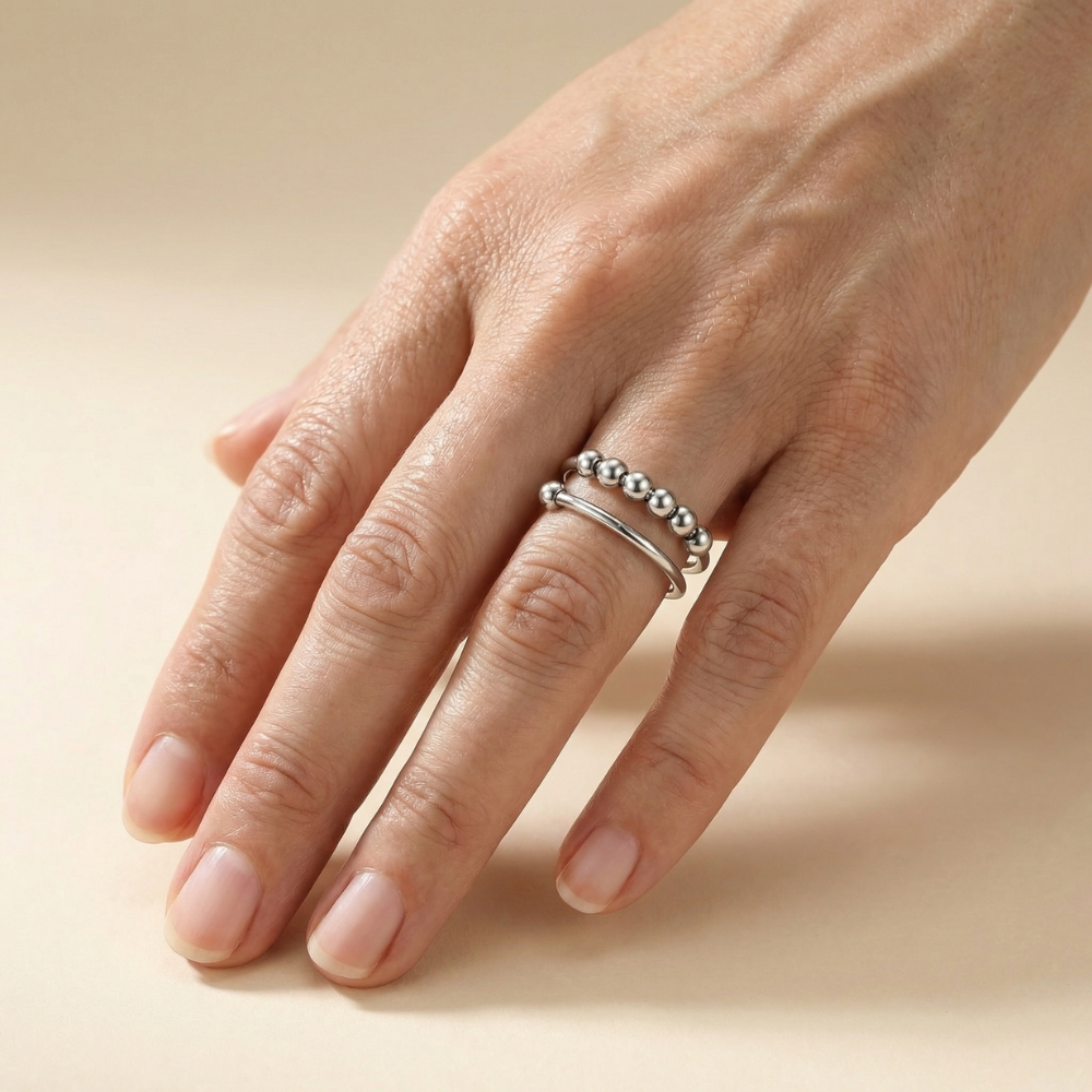 Maravelle – Vintage-inspired wave bead design – Ring