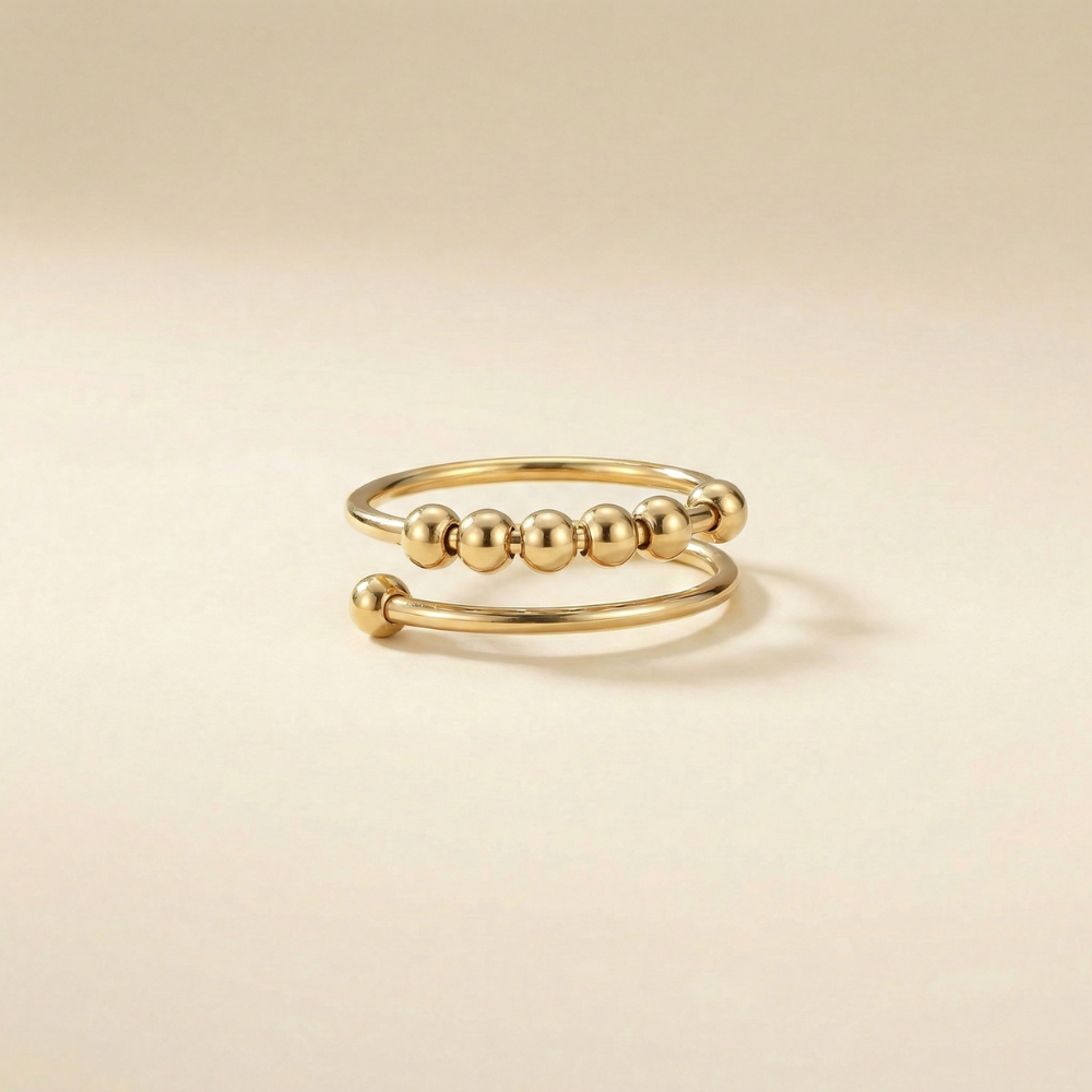 Maravelle – Vintage-inspired wave bead design – Ring