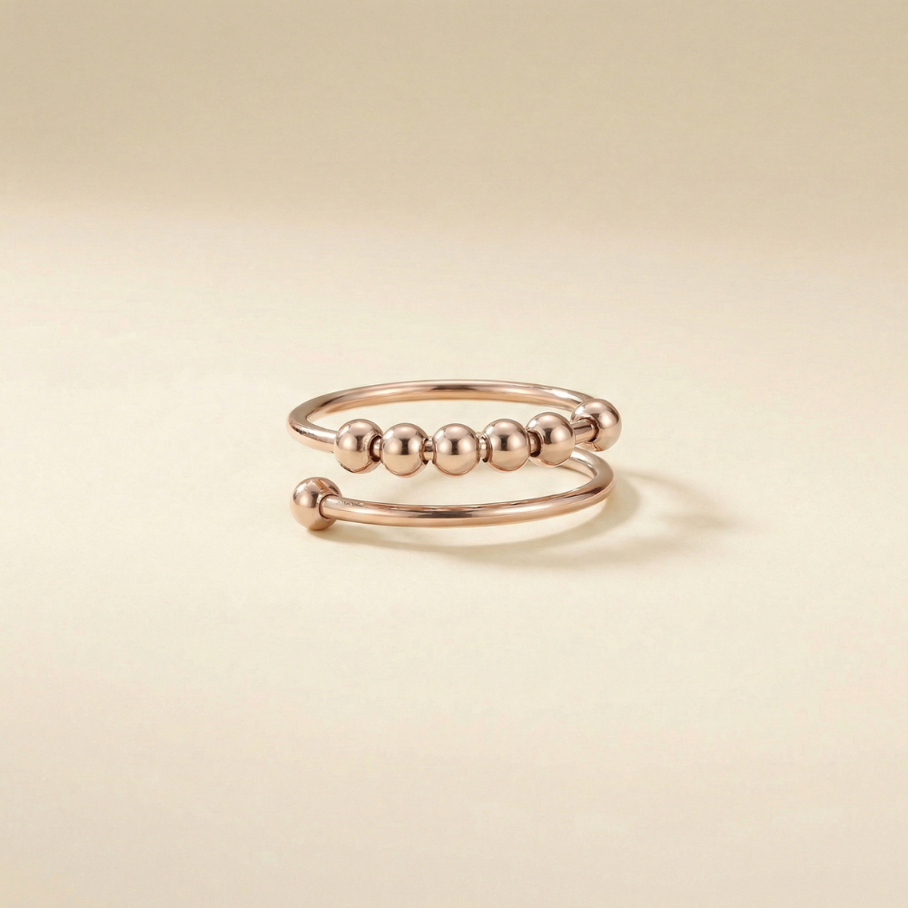 Maravelle – Vintage-inspired wave bead design – Ring