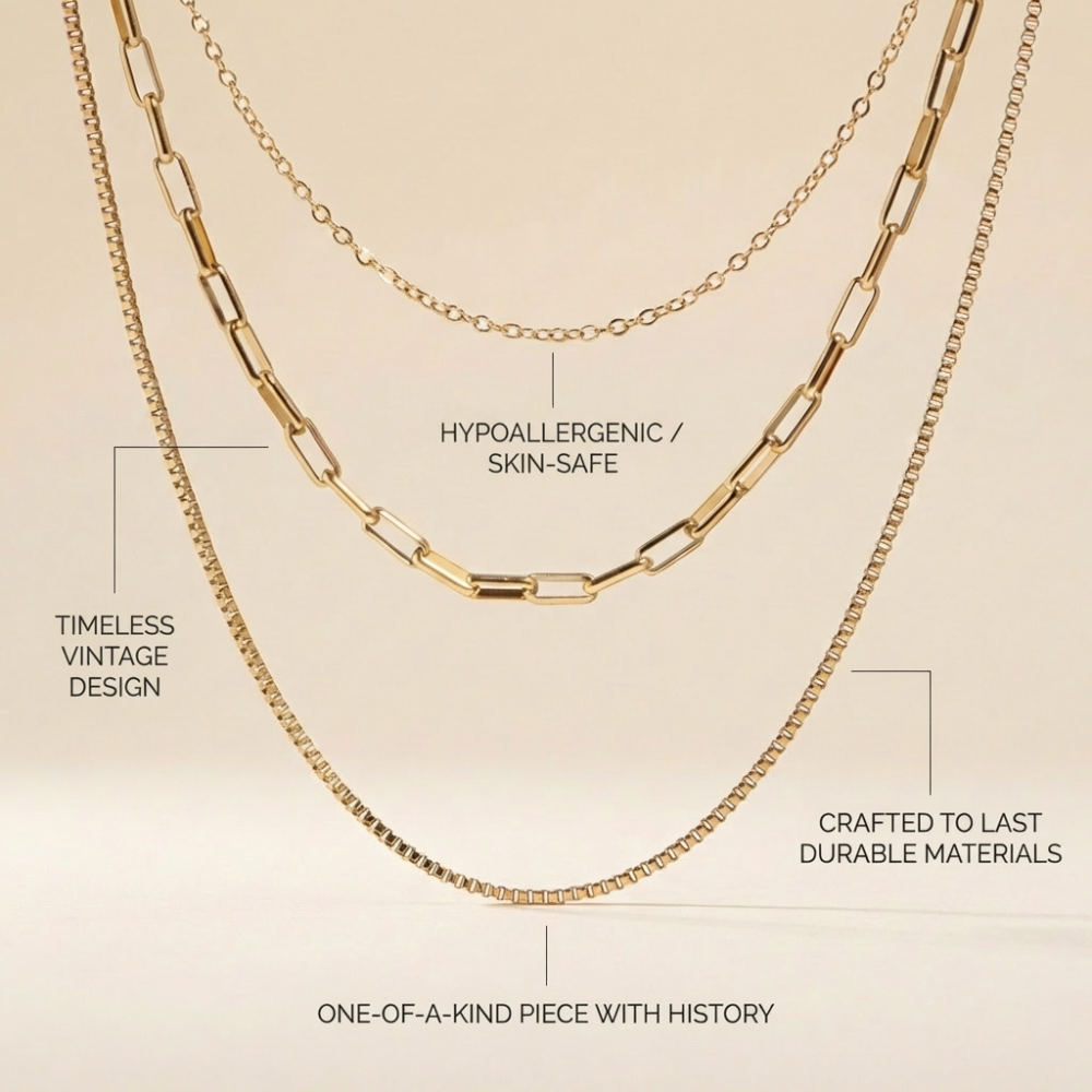 Maribel – classic layered chain design – choker necklace