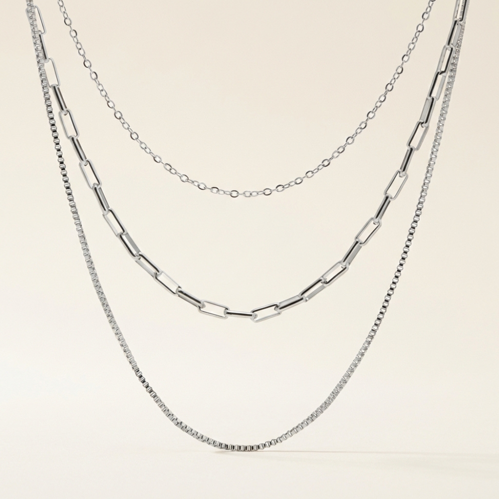 Maribel – classic layered chain design – choker necklace