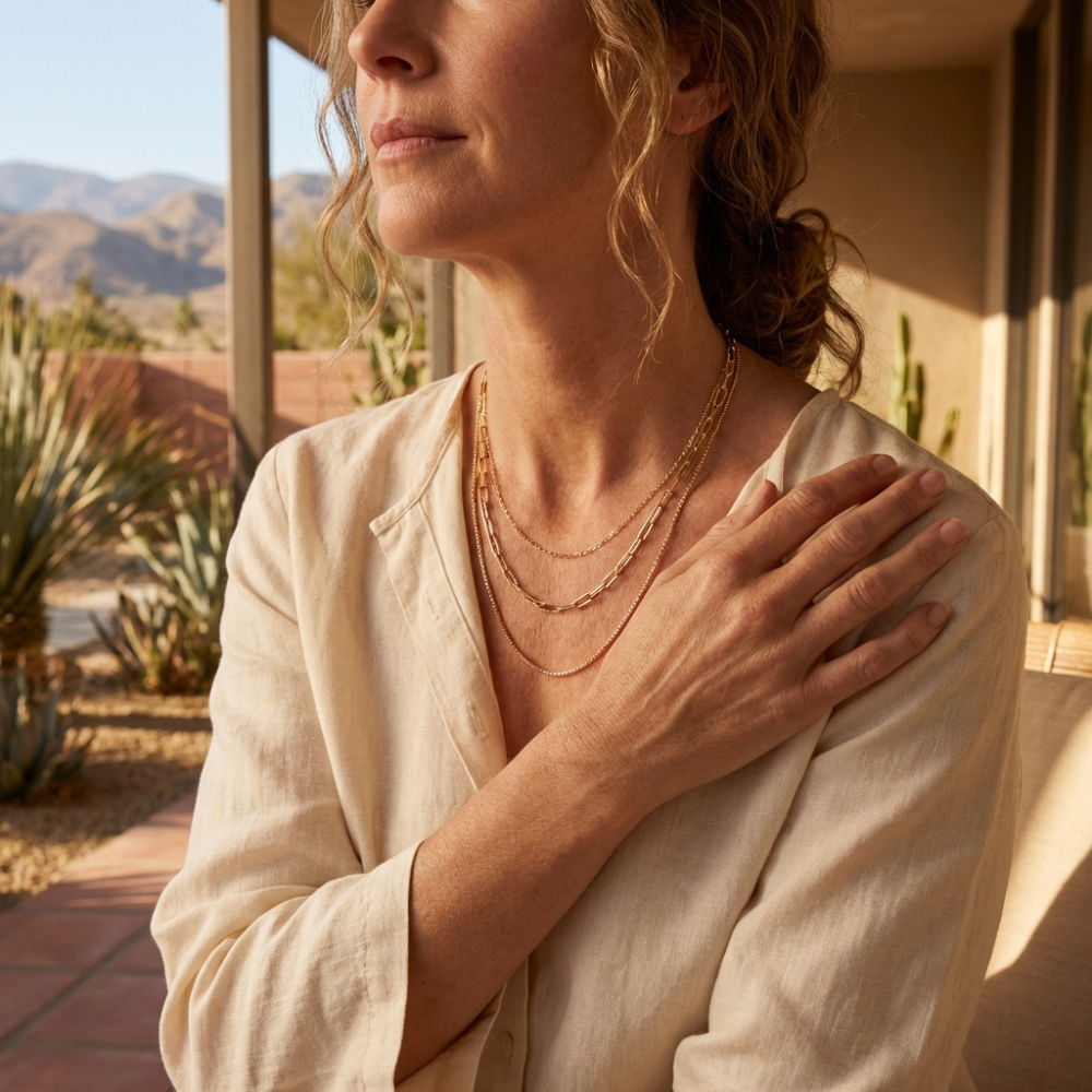 Maribel – classic layered chain design – choker necklace