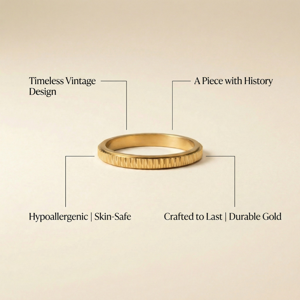 Meliora – Subtle engraved texture – Ring