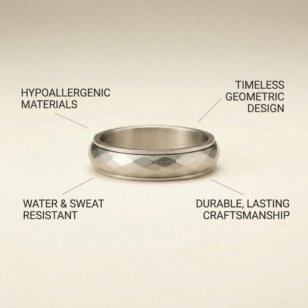 Nova – Hammered textured band – Ring