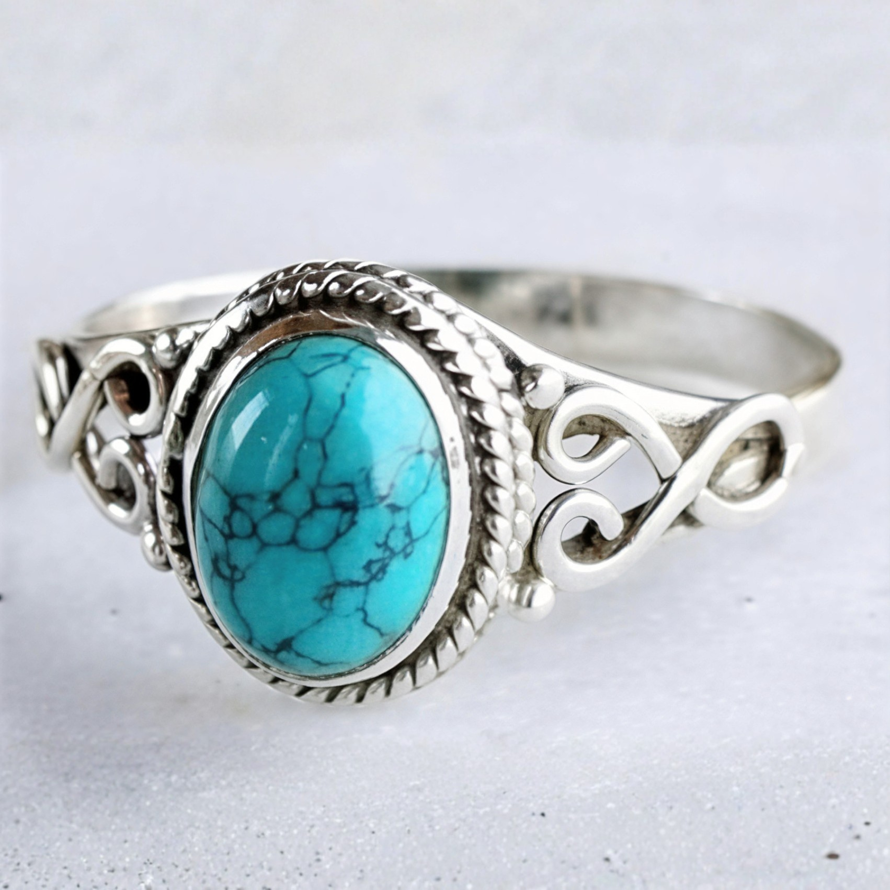 Classic Turquoise Silver Ring