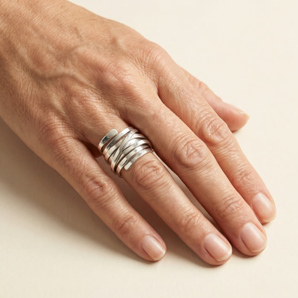 Ravella – vintage-inspired wrapped bands – Statement ring