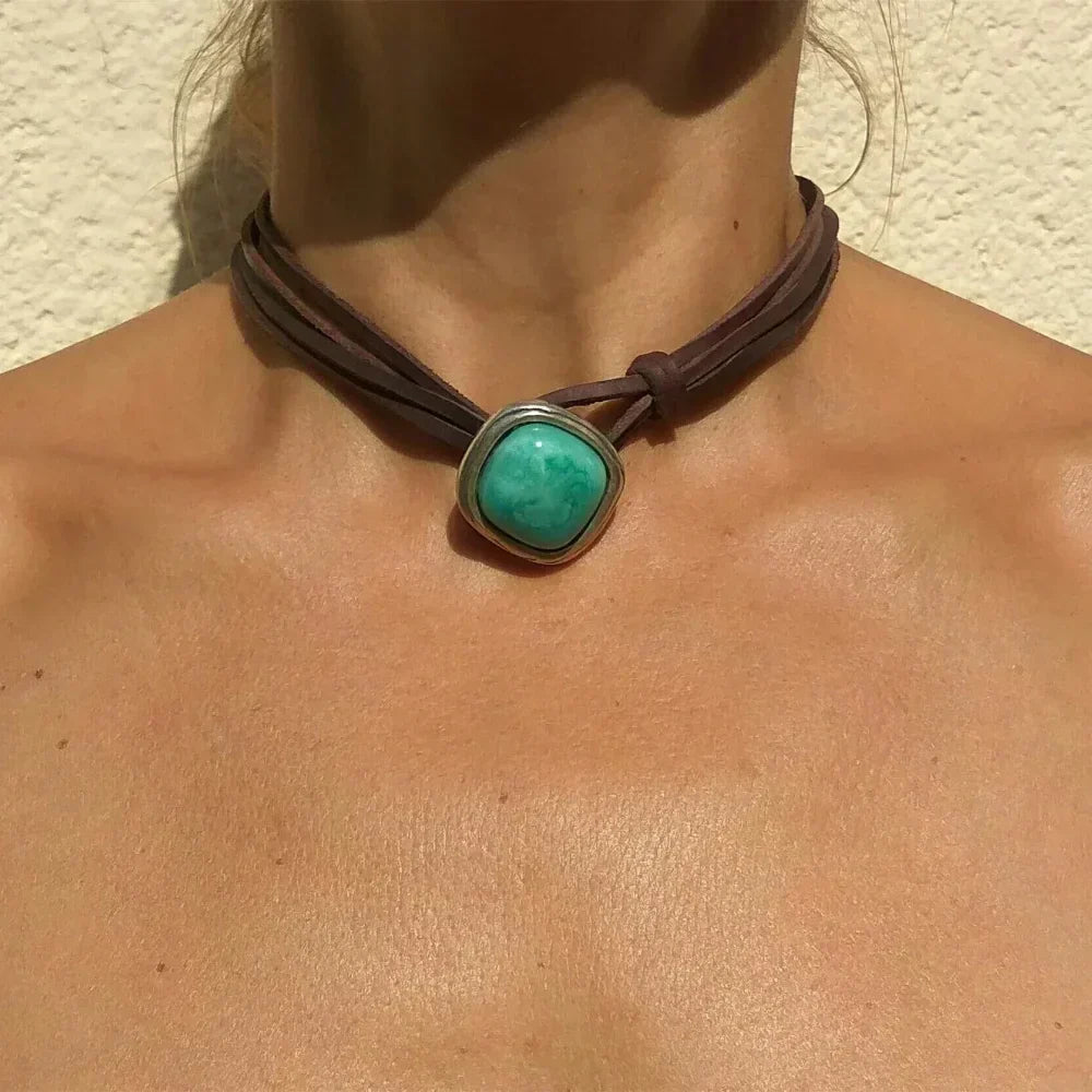 Effortless Turquoise Gemstone Necklace
