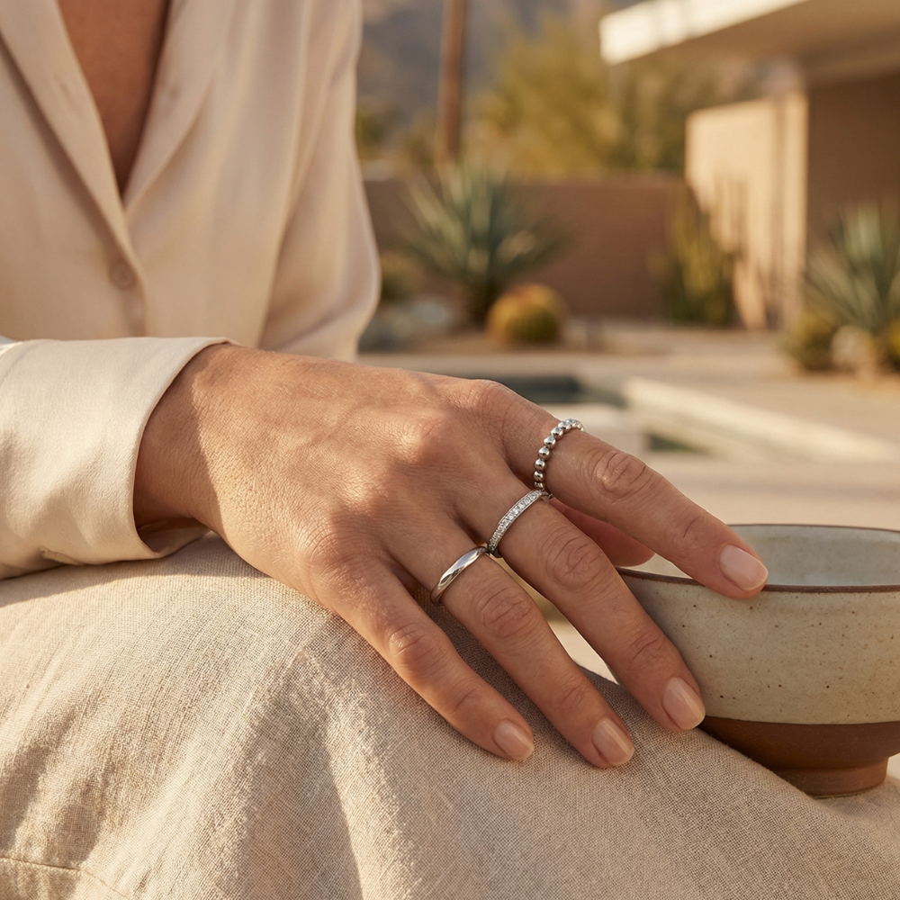 Serelune – Classic trio design – Ring set