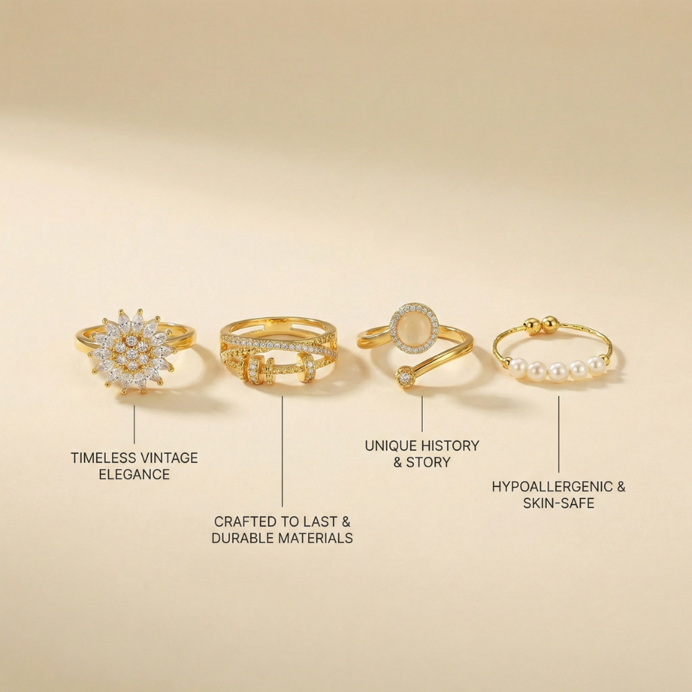Valentina – Vintage-inspired classic assortment – Ring set