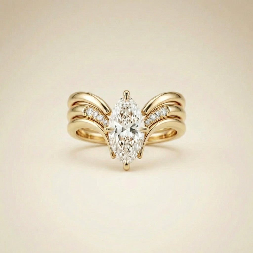 Regalia Crest – vintage-inspired crown solitaire ring – Ring