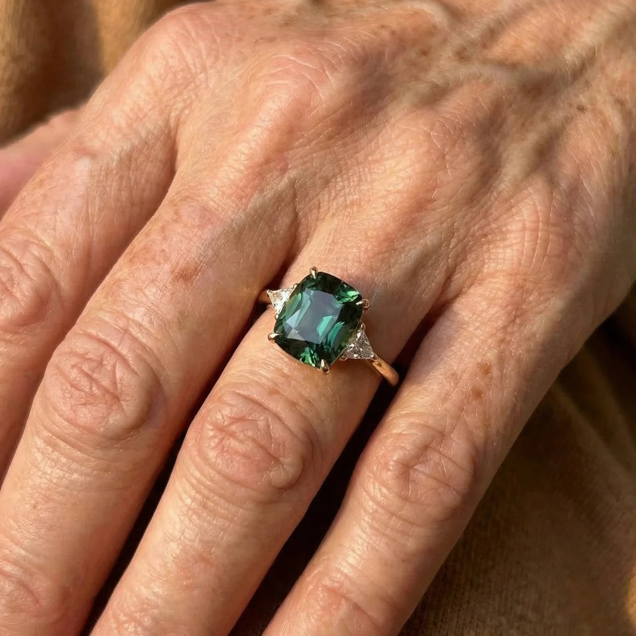 Gold Emerald Cut Ring